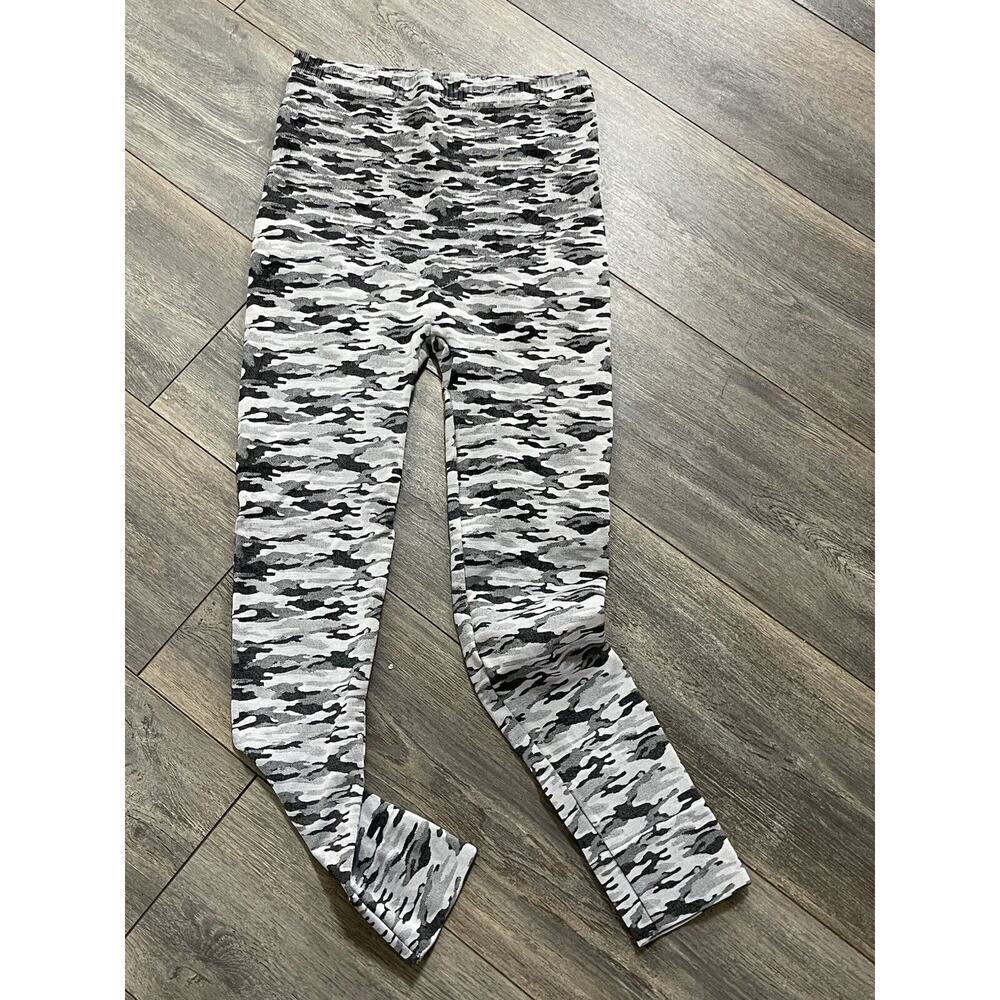 Rhonda Shear Shapewear High Waisted Leggings XL Gray Camo Tummy Control Firm
